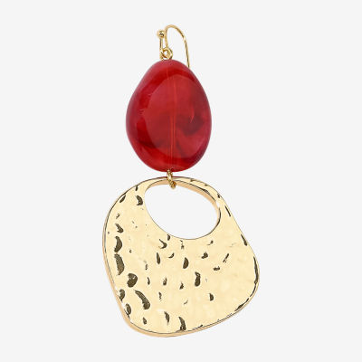 Mixit Hammered Womens Drop Earrings