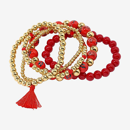Mixit Womens 5-pc. Bracelet Set, One Size, Red