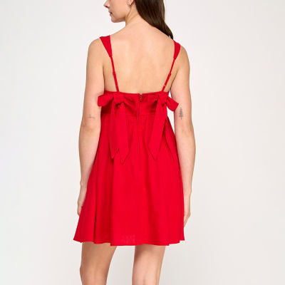 Trixxi Womens Sleeveless Fit + Flare Dress Juniors