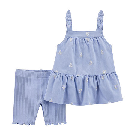 Carter's Baby Girls 2-pc. Short Set, 24 Months, Blue