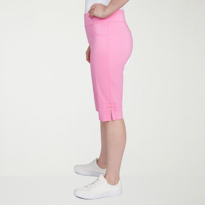 Hearts Of Palm Womens Straight Mid Rise Regular Fit Skimmer Pant