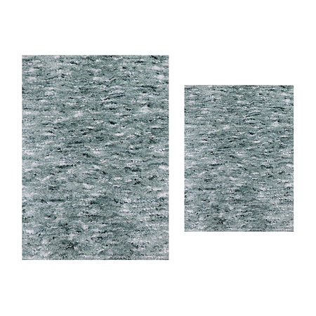 Home Weavers Inc Cloud Comfort Bath Rug 2pc 1721 Rug In Green