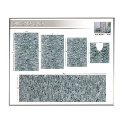 Home Weavers Inc Cloud Comfort Bath Rug 5 Pc Rug