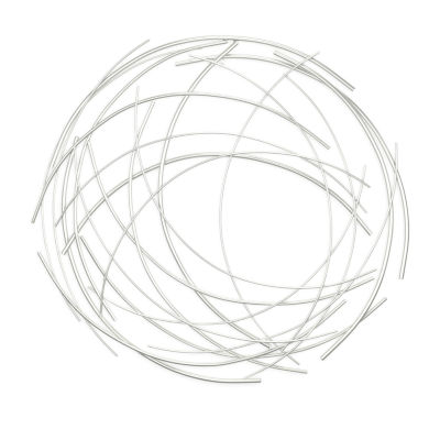 Cheungs Silver Abstract Round Metal Wall Art
