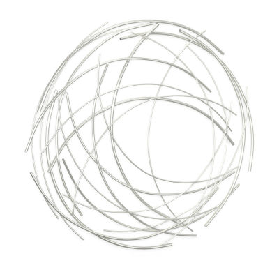 Cheungs Silver Abstract Round Metal Wall Art