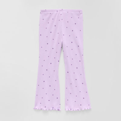 Okie Dokie Toddler & Little Girls Rib Knit Flare Full Length Leggings