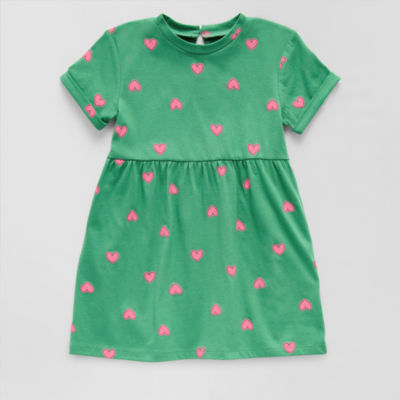 Okie Dokie Toddler & Little Girls Short Sleeve A-Line Dress