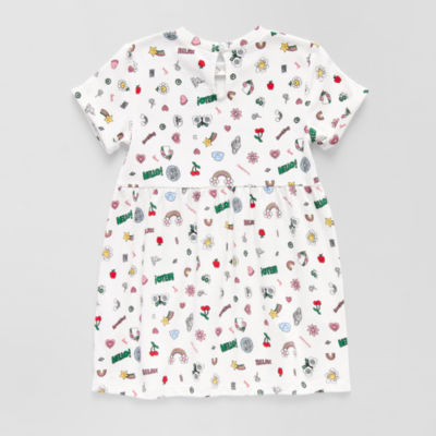 Okie Dokie Toddler & Little Girls Short Sleeve A-Line Dress