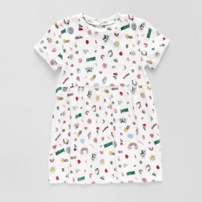 Okie Dokie Toddler & Little Girls Short Sleeve A-Line Dress