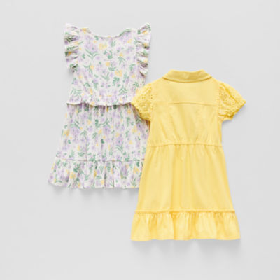 Little Lass Toddler Girls 2-pc. Short Sleeve Puffed A-Line Dress