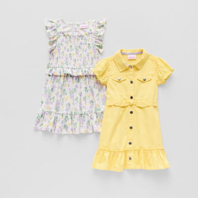 Little Lass Toddler Girls 2-pc. Short Sleeve Puffed A-Line Dress