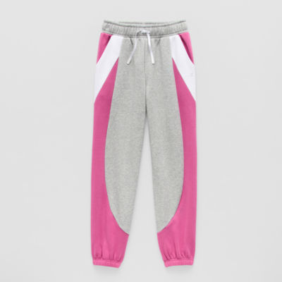 Xersion Little & Big Girls High Rise Cinched Fleece Jogger Pant