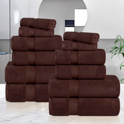 SUPERIOR® Zero Twist Cotton Chevron 12-pc. Quick Dry Bath Towel Set