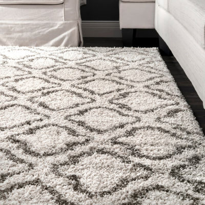 nuLoom Burma Trellis Shaggy Rectangular Rug