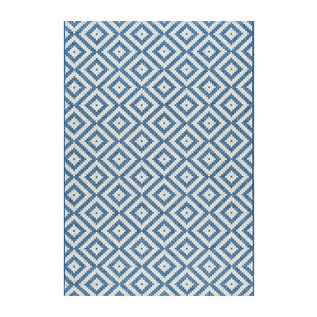 NuLoom Marybelle Tribal Diamond Trellis Rectangular Rug, One Size, Blue