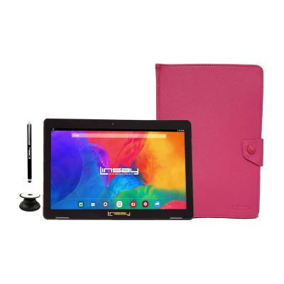 10.1" 1280x800 IPS 2GB RAM 32GB Storage Android 12 Tablet with Pink Leather Case"