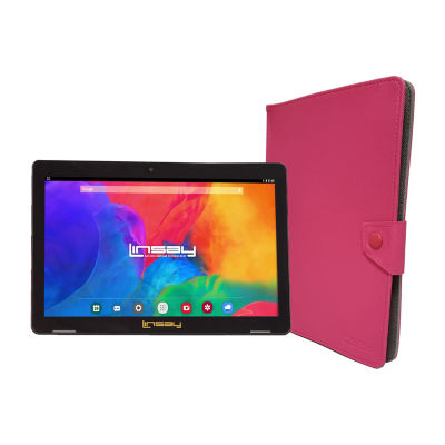 10.1" 1280x800 IPS 2GB RAM 32GB Storage Android 12 Tablet with Pink Leather Case"