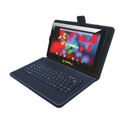 10.1" 1280x800 IPS 2GB RAM 32GB Storage Android 12 Tablet with Black Leather Keyboard/ Pop Holder and Pen Stylus"