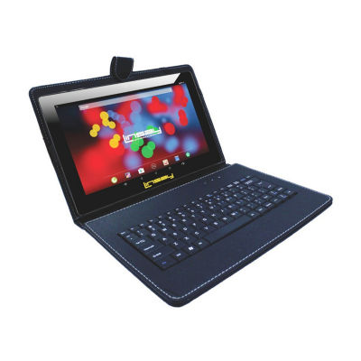 10.1" 1280x800 IPS 2GB RAM 32GB Storage Android 12 Tablet with Black Leather Keyboard/ Pop Holder and Pen Stylus"