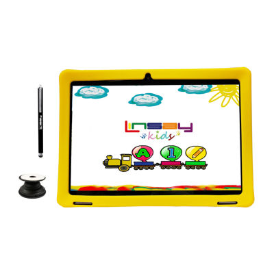 10.1" 1280x800 IPS 2GB RAM 32GB Storage Android 12 Tablet with Yellow Kids Defender Case/ Pop Holder and Pen Stylus"