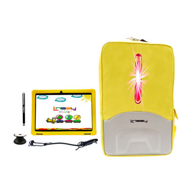 10.1" 1280x800 IPS 2GB RAM 32GB Storage Android 12 Tablet with Yellow Kids Defender Case/ LED Backpack/ Earphones/ Pop Holder and Pen Stylus"