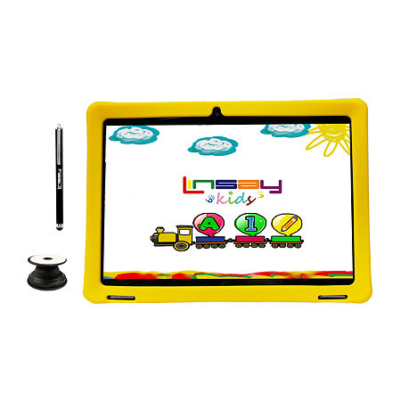 10.1 1280x800 IPS 2GB RAM 32GB Storage Android 12 Tablet With Yellow Kids Defender Case/ LED Backpack/ Earphones/ Pop Holder And Pen Stylus, One S