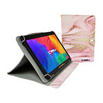 10.1" 1280x800 IPS 2GB RAM 32GB Storage Android 11 Tablet with Pink Glaze Marble Leather Case, Pop Holder and Pen Stylus