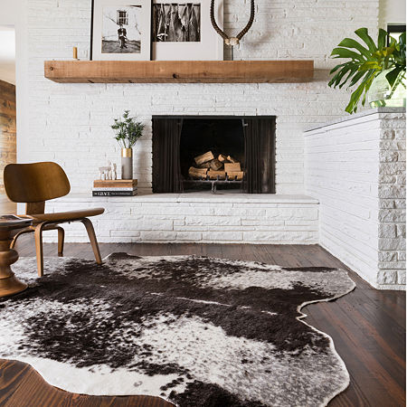 Loloi Grand Canyon Faux Hide Rugs, One Size, Black