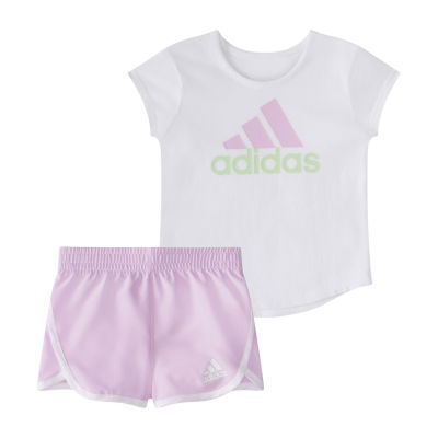 adidas Baby Girls 2-pc. Short Set