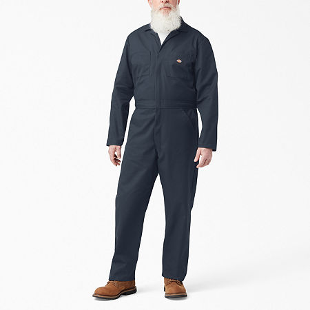 Dickies Deluxe Blended Mens Big And Tall Long Sleeve Workwear Coveralls, X-large Tall, Blue