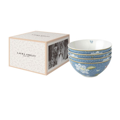 Laura Ashley Seaspray Giftbox Heritage Collectables 4-pc. Porcelain Cereal Bowl