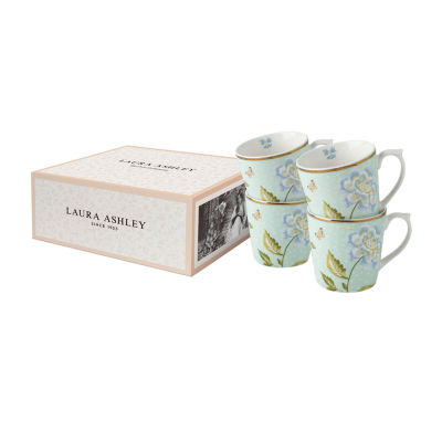 Laura Ashley Mint Uni 4-pc. Coffee Mug Set - Heritage Collectables