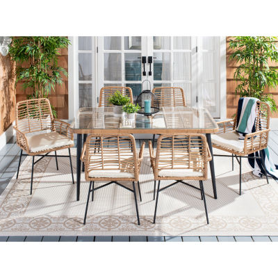 Safavieh Beson 7-pc. Cushioned Rectangular Dining Set