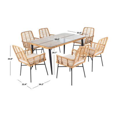 Beson 7-pc. Patio Dining Set Cushioned