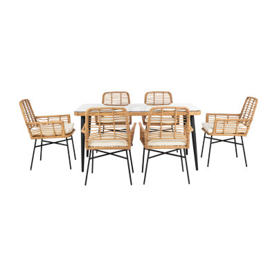 Safavieh Beson 7-pc. Cushioned Rectangular Dining Set