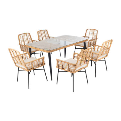 Beson 7-pc. Patio Dining Set Cushioned