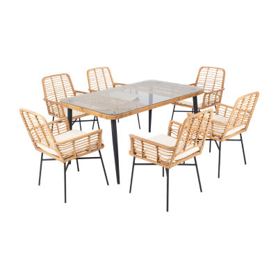 Safavieh Beson 7-pc. Cushioned Rectangular Dining Set