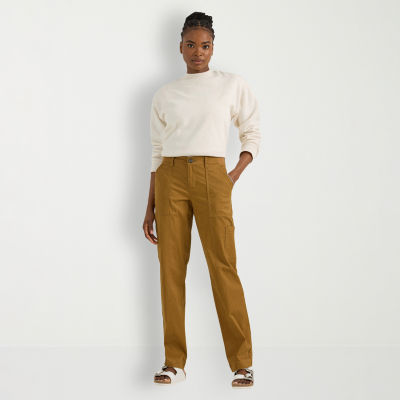 Lee Womens Mid Rise Stretch Fabric Straight Cargo Pant