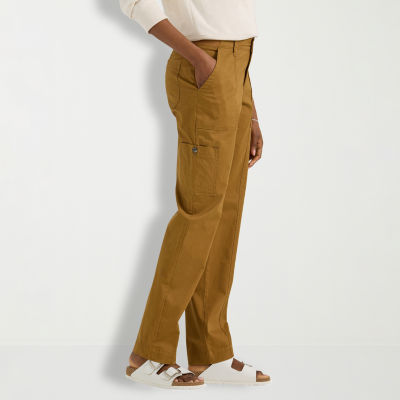 Lee Womens Mid Rise Stretch Fabric Straight Cargo Pant