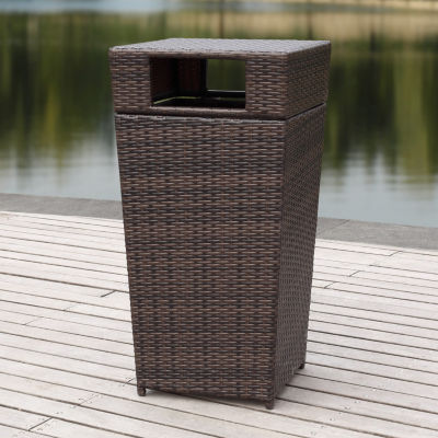 Patio Wicker Trash Cans