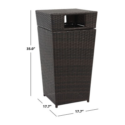 Patio Wicker Trash Cans