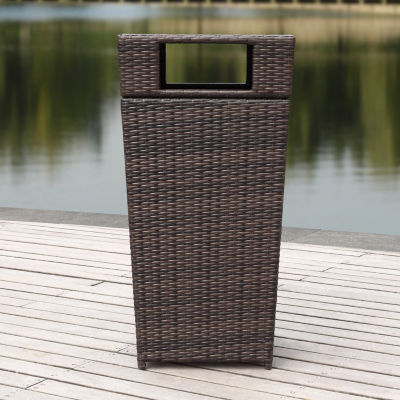 Patio Wicker Trash Cans