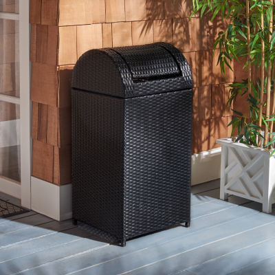 Wicker Patio Trash Cans