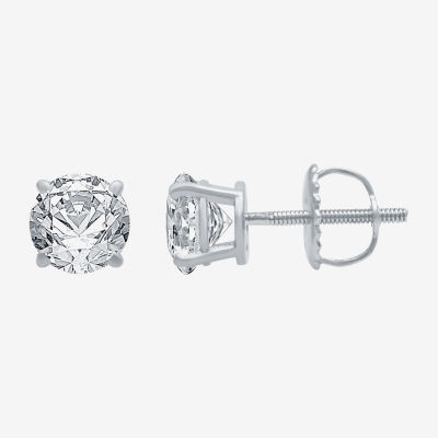 Ever Star (H-I / I1) 1 CT. T.W. Lab Grown White Diamond 10K White Gold 7.1mm Stud Earrings