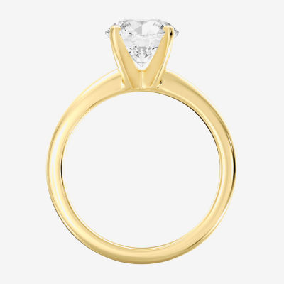 Classic Collection Womens CT. T.W. Natural White Diamond 14K Gold Round Solitaire Engagement Ring