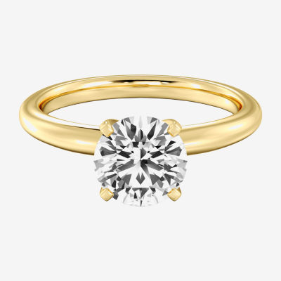 Classic Collection Womens CT. T.W. Natural White Diamond 14K Gold Round Solitaire Engagement Ring