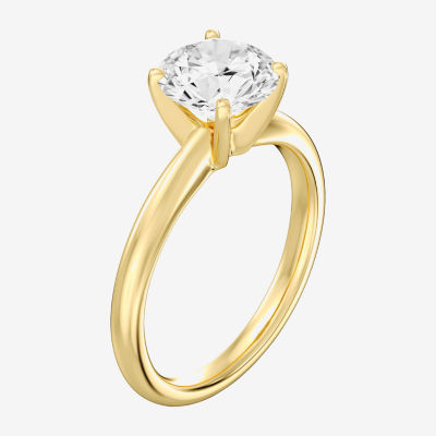 Classic Collection Womens CT. T.W. Natural White Diamond 14K Gold Round Solitaire Engagement Ring