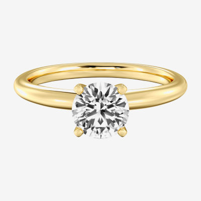 Deluxe Collection Womens / CT. Natural White Diamond 14K Gold Round Solitaire Engagement Ring