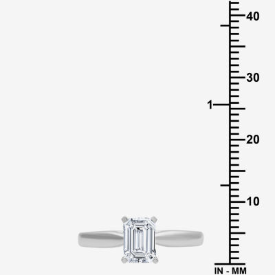 (G / Si2) Womens 1 CT. T.W. Lab Grown White Diamond 10K Gold Solitaire Engagement Ring
