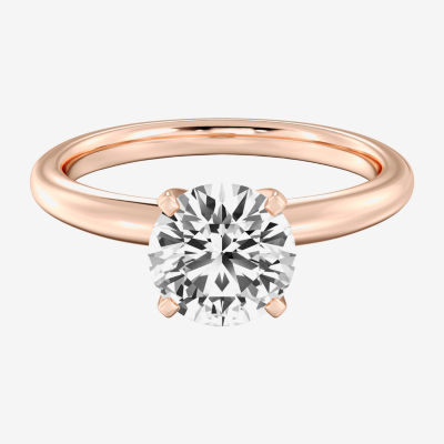 (G / SI2) Womens Round Cut 2 CT. T.W. Lab Grown Diamond 14K Gold Solitaire Engagement Ring
